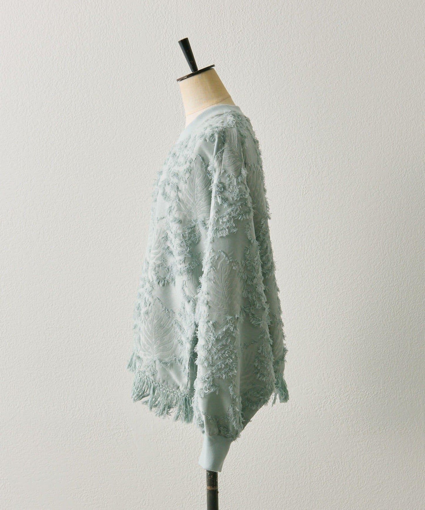 植物圖案流蘇下襬上衣【SUM1 STYLE(スミスタイル)】