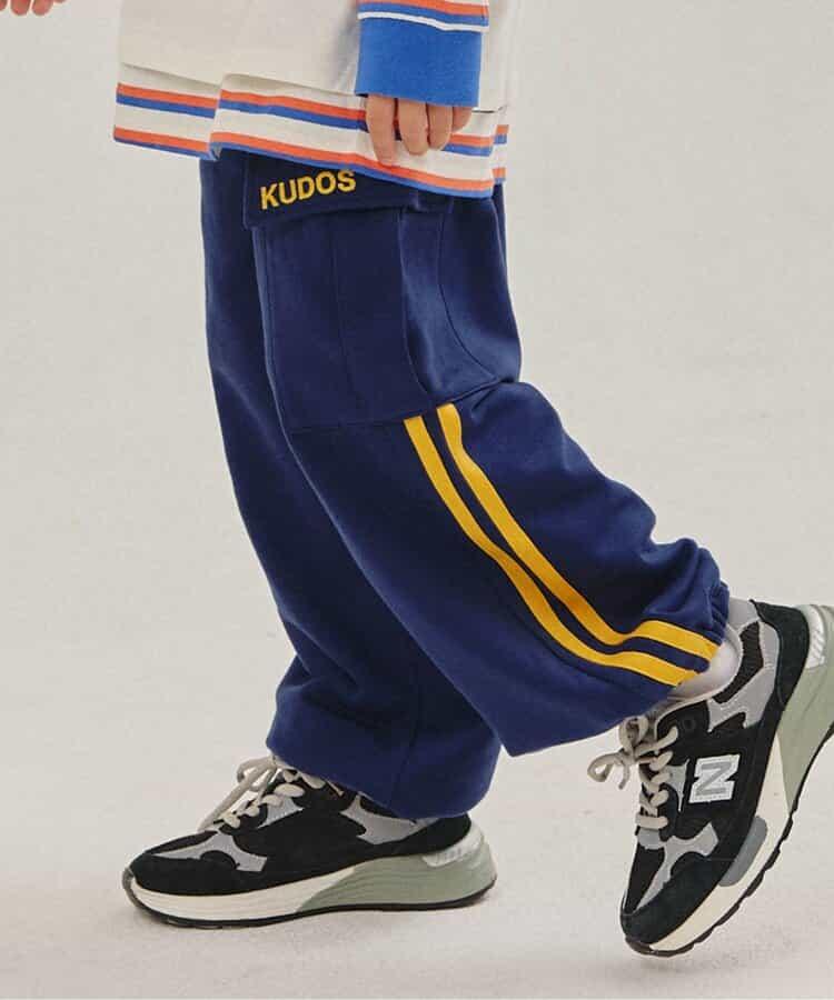 KUDOS 側邊條紋長褲(可成套搭配) 10分褲