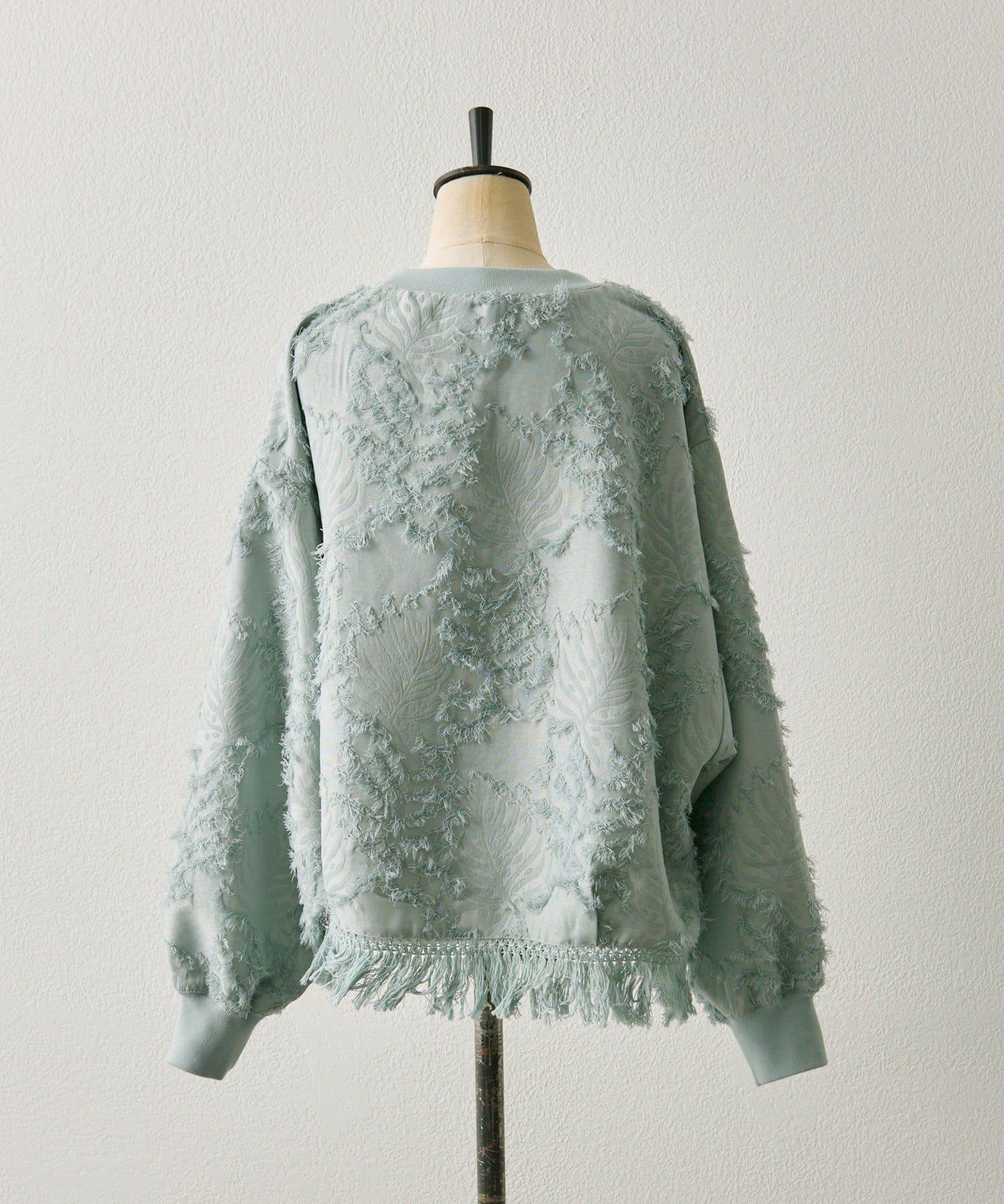 植物圖案流蘇下襬上衣【SUM1 STYLE(スミスタイル)】