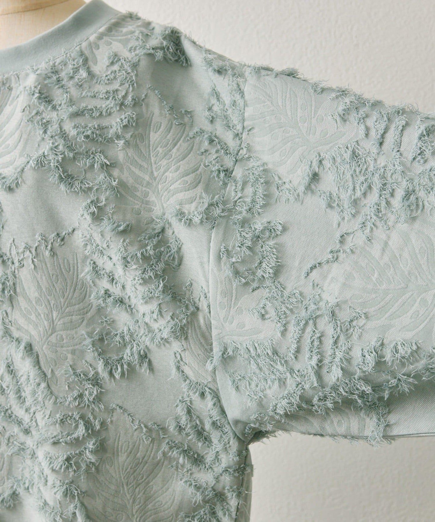 植物圖案流蘇下襬上衣【SUM1 STYLE(スミスタイル)】