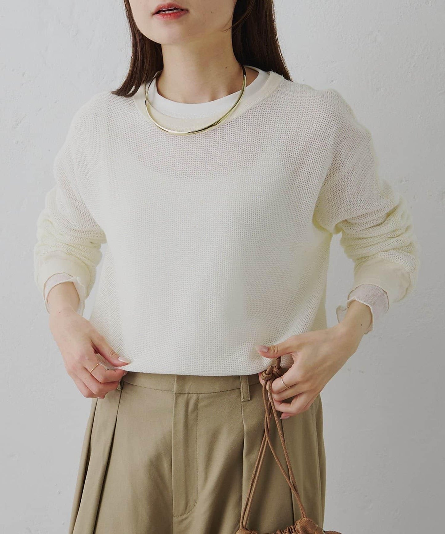 ラッセルメッシュカットソー