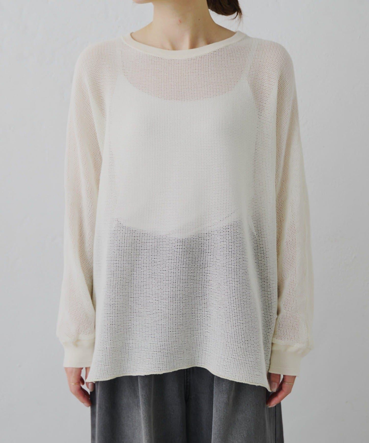 ラッセルメッシュカットソー