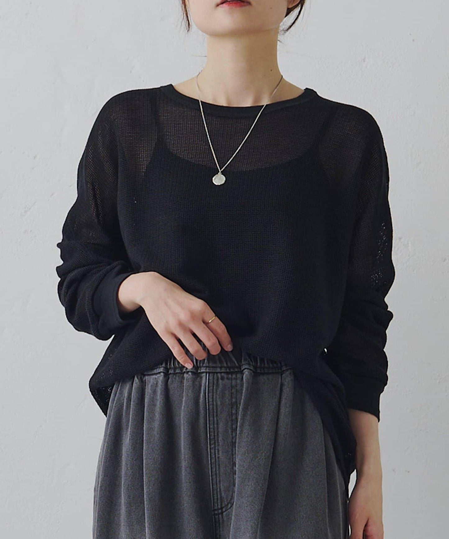 ラッセルメッシュカットソー