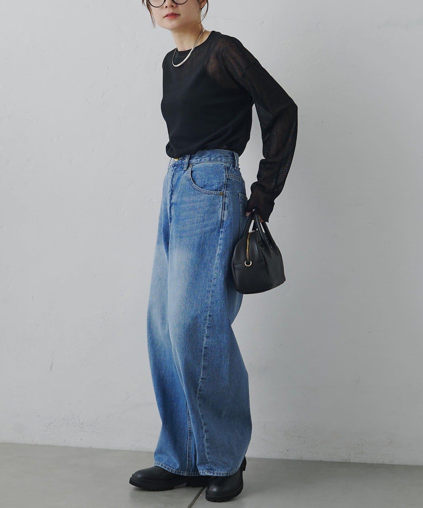 トリコットメッシュカットソー