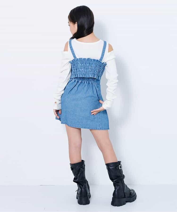 デニムビスチェセットアップ