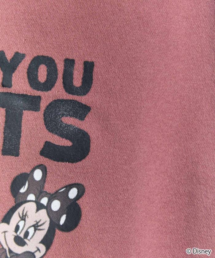 別注/Mickey Mouse&Minnie Mouse/ミッキーマウス&ミニーマウス/フロント ロゴ プリント スウェット【限定展開】