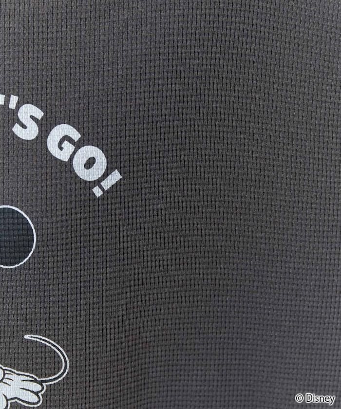 特別款/Mickey Mouse/米奇/華夫格印花長袖T恤