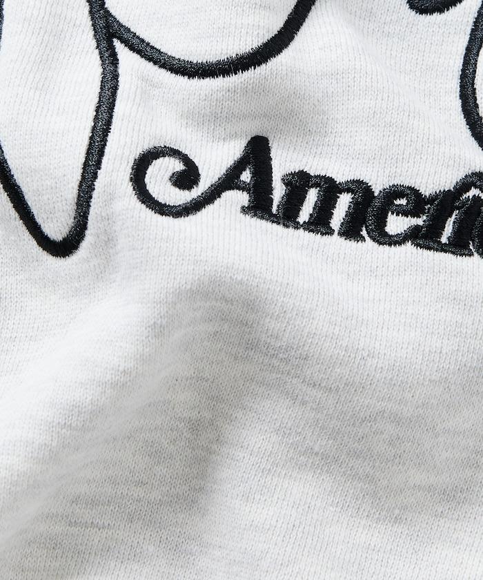 寬鬆版型 動物圖案刺繡 圓領衛衣