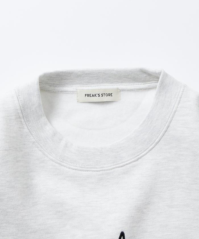 寬鬆版型 動物圖案刺繡 圓領衛衣