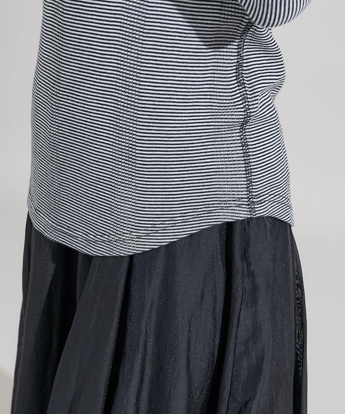 不規則羅紋條紋長袖T恤