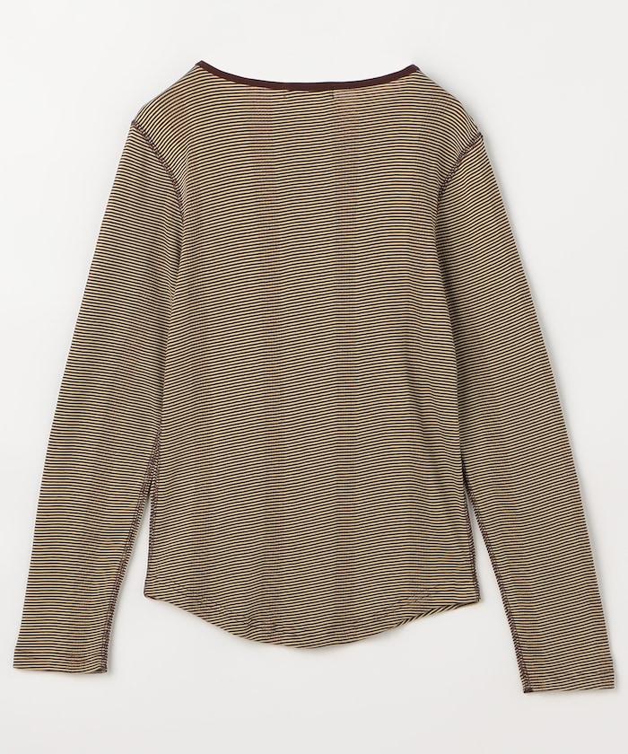 不規則羅紋條紋長袖T恤