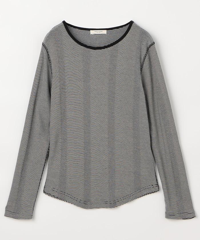 不規則羅紋條紋長袖T恤