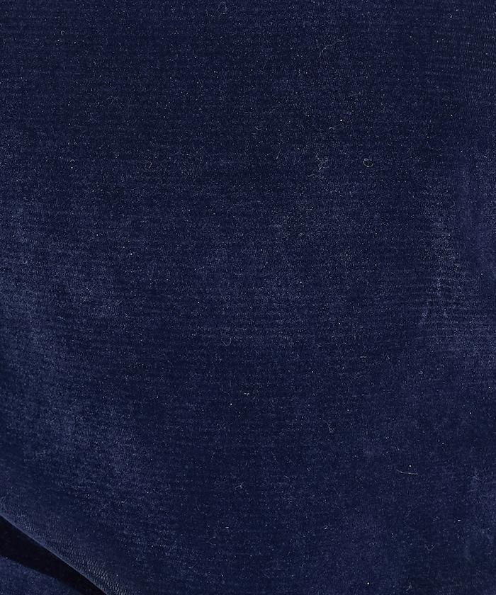 天鵝絨後背開口長袖T恤