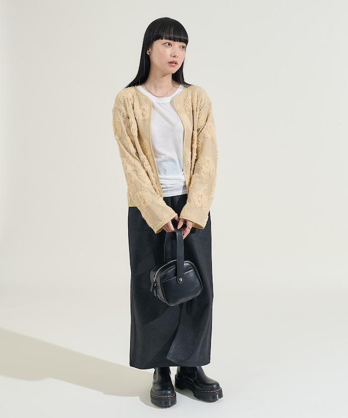 メッシュ花柄 レースカーディガン