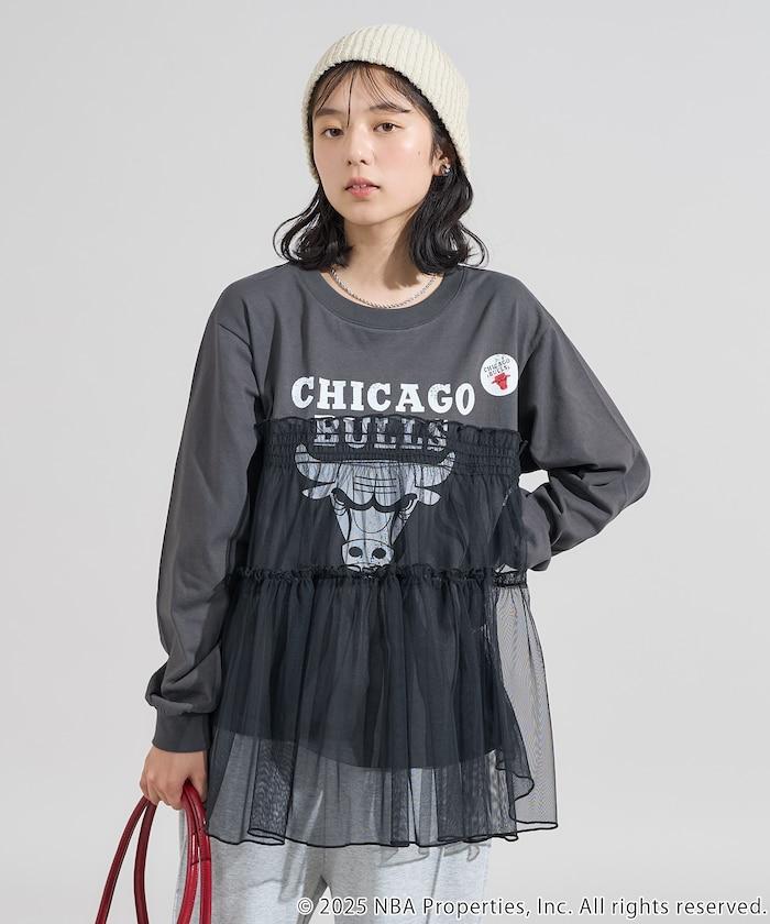 NBA網紗荷葉邊長袖T恤