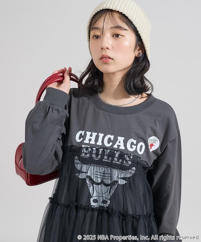 NBA網紗荷葉邊長袖T恤