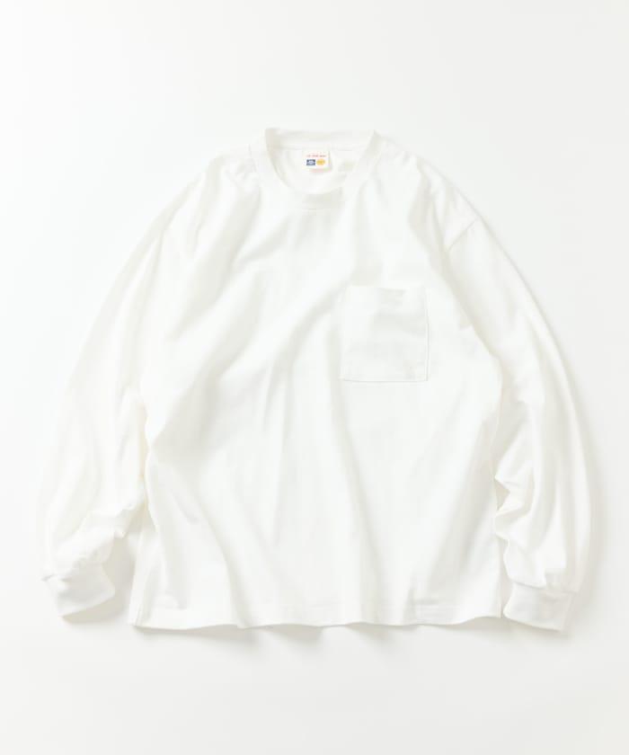 10.5盎司加厚長袖圓領口袋T恤