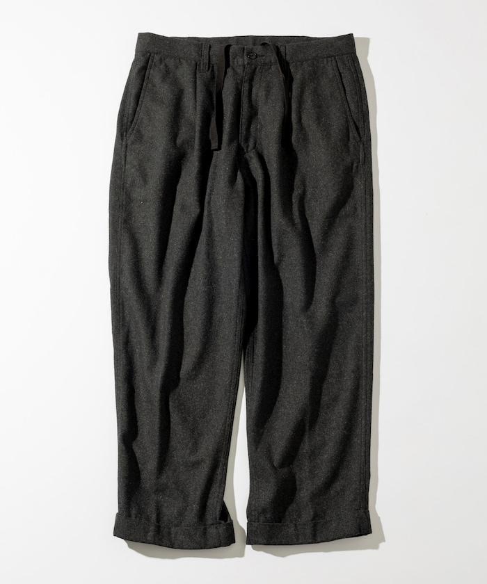 特別款寬鬆版型羊毛雙層西裝褲