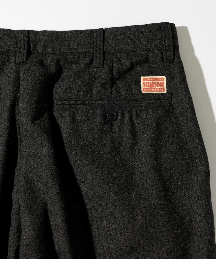 特別款寬鬆版型羊毛雙層西裝褲