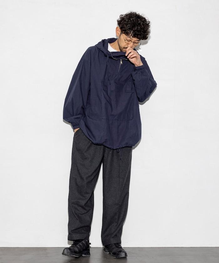 特別款寬鬆版型羊毛雙層西裝褲