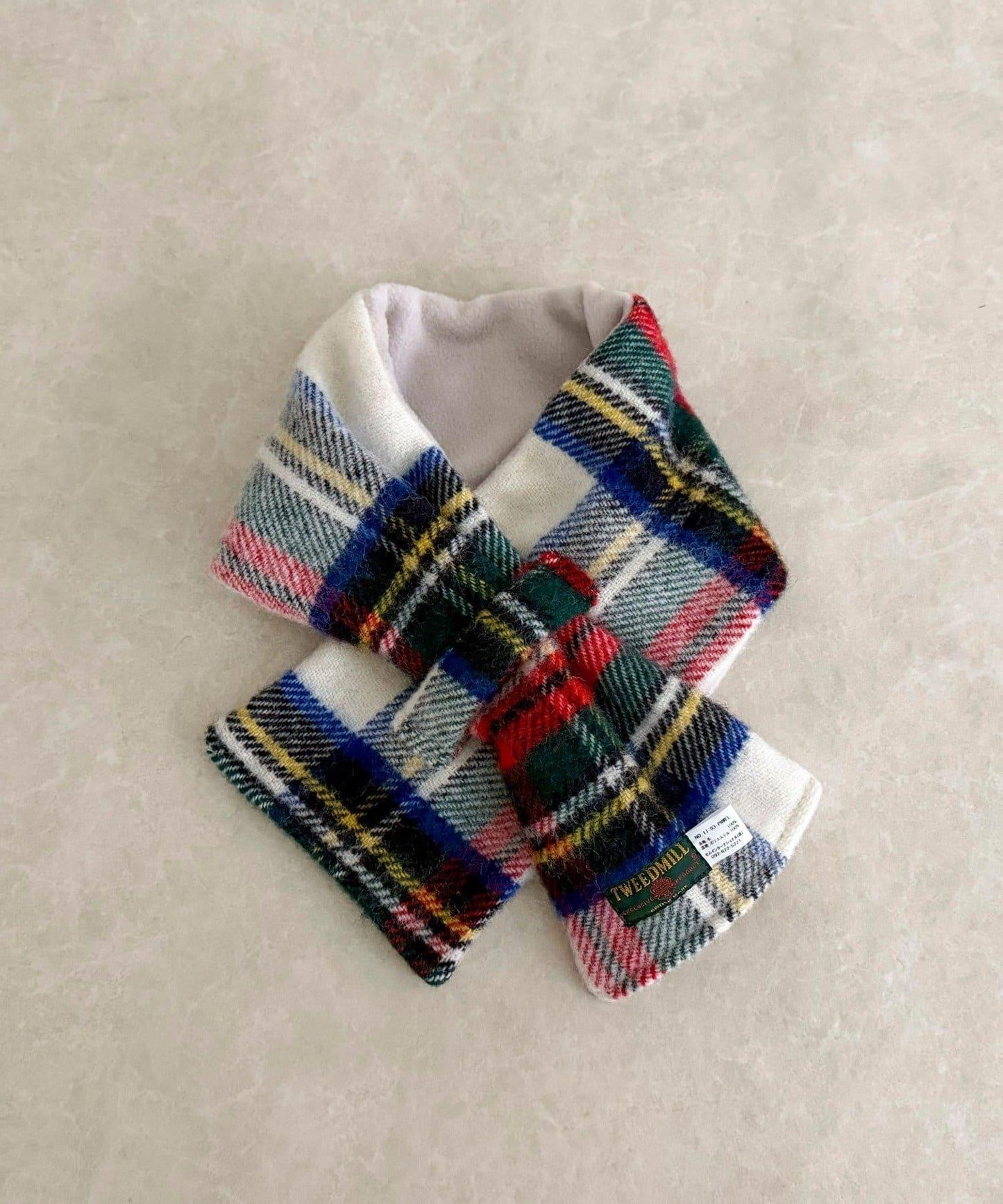《聯名》【TWEED MILL】羊毛格紋雙面圍巾