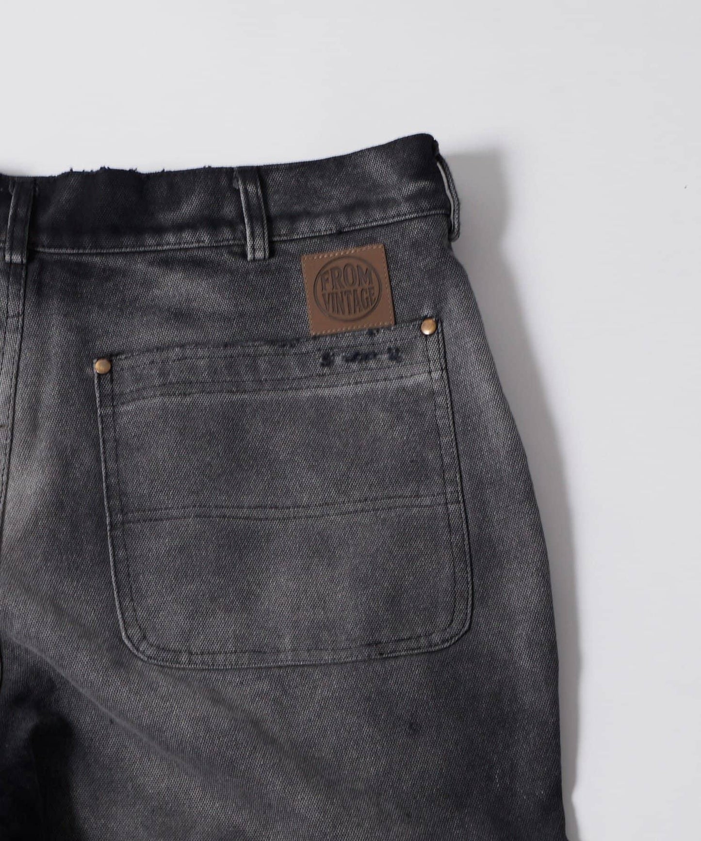 FromVintage 塗鴉鴨子雙膝褲