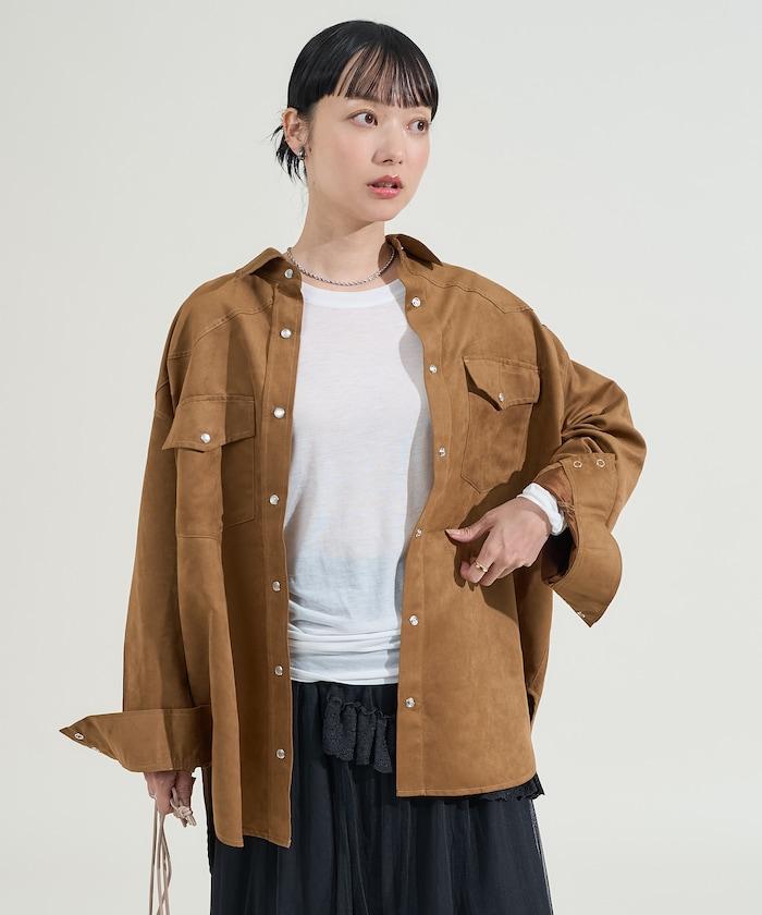 仿皮瑞典風襯衫