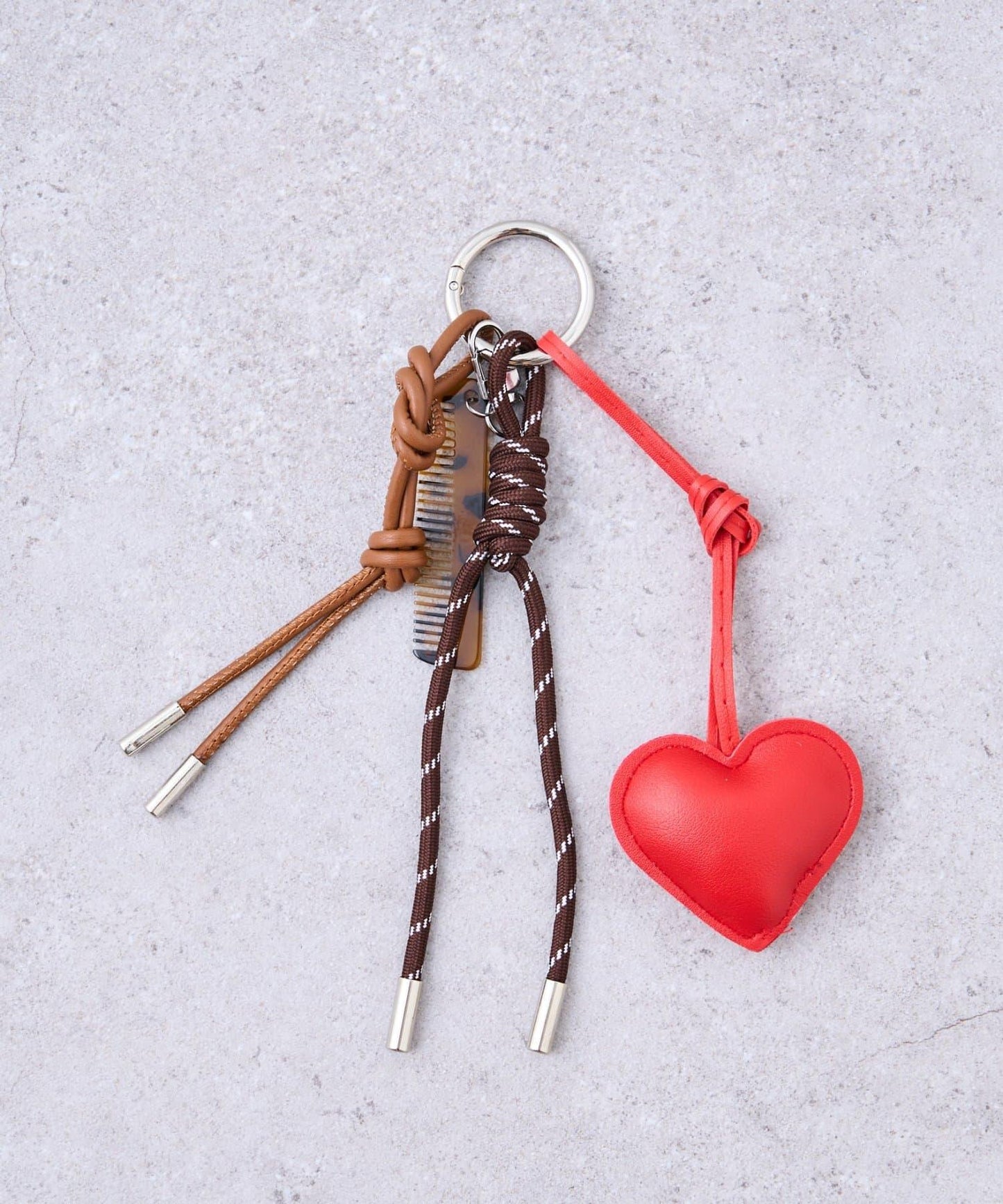 愛心皮革鑰匙掛件