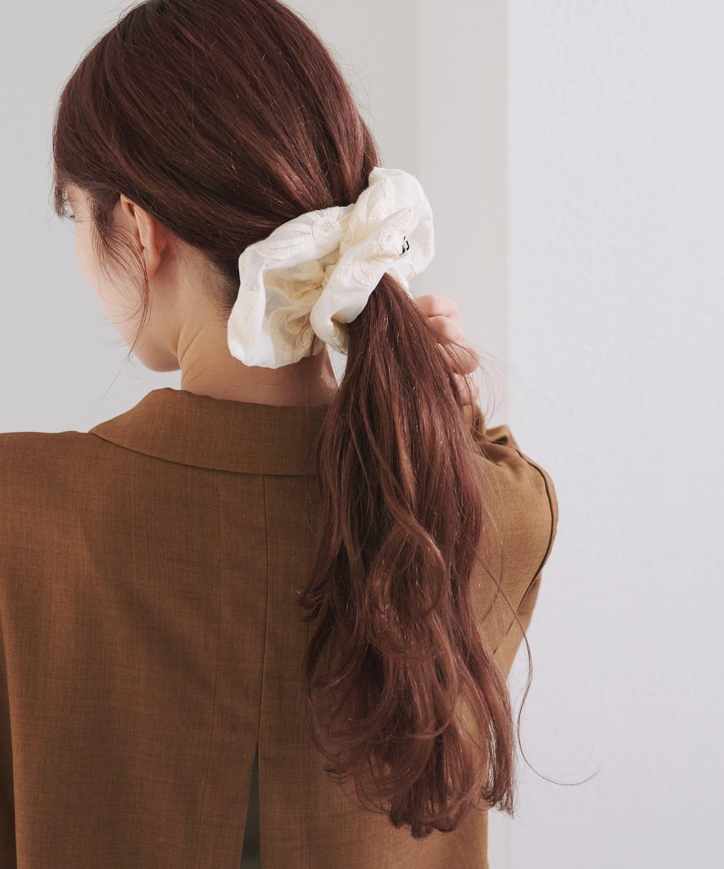 【fiw.】方形花卉蕾絲髮圈