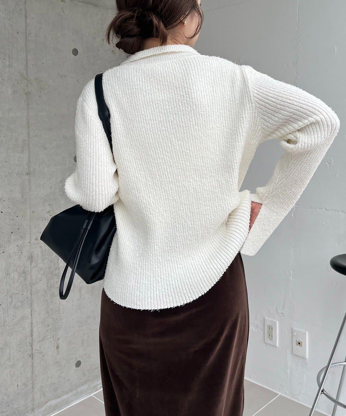 鬍鬚圖案針織衫