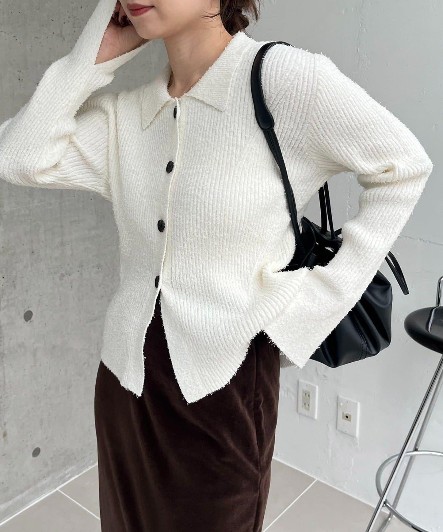 鬍鬚圖案針織衫