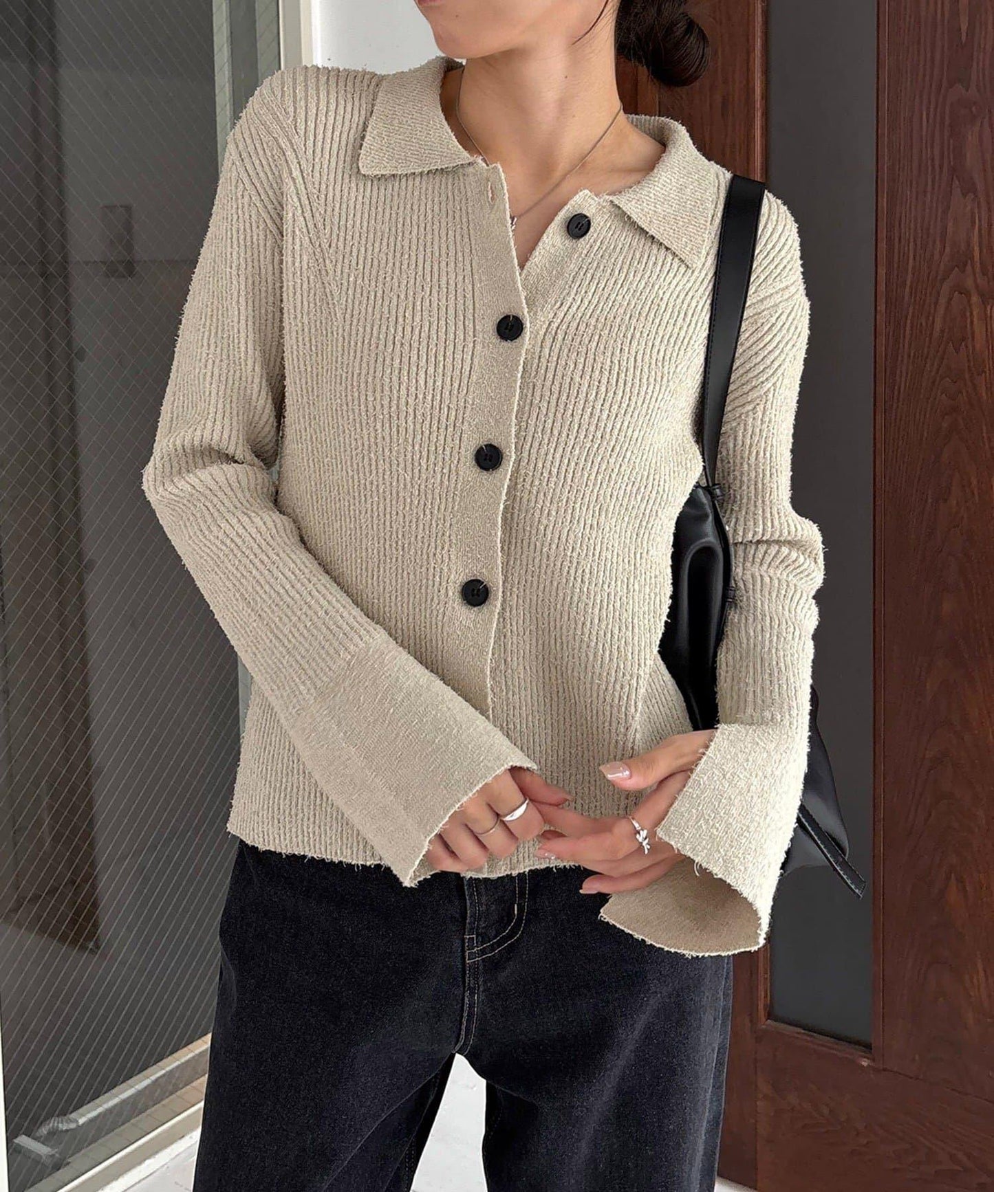 鬍鬚圖案針織衫