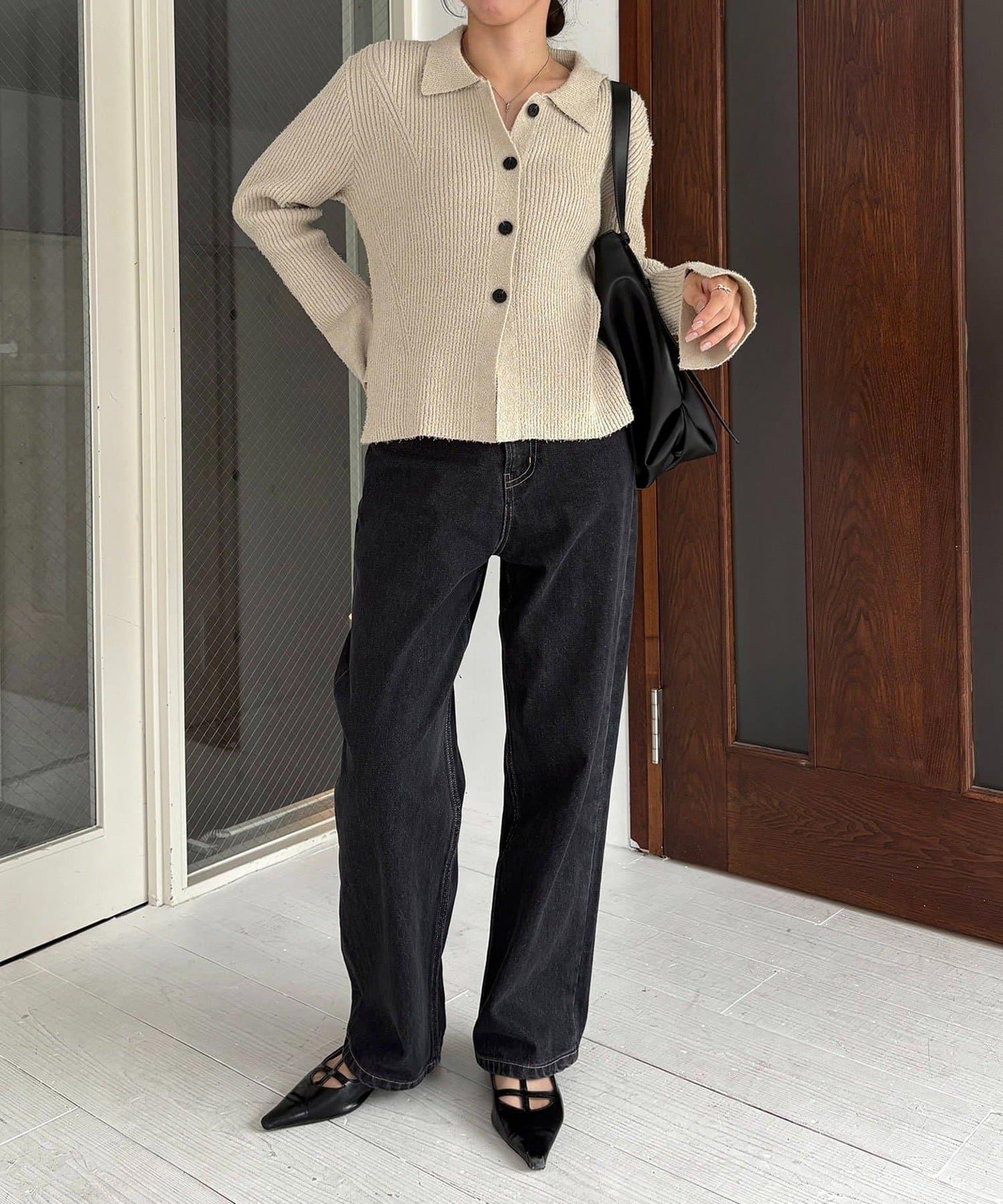 鬍鬚圖案針織衫