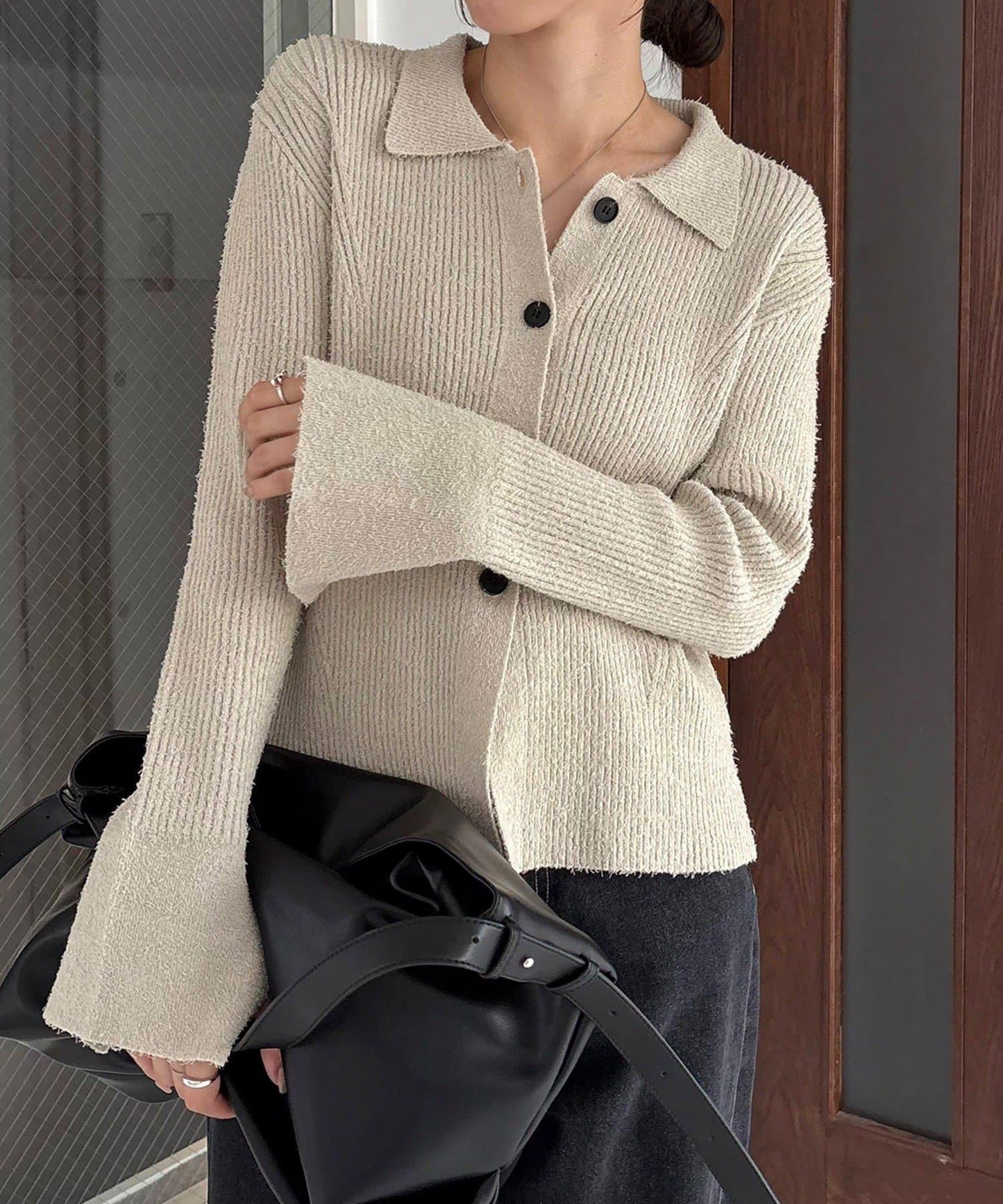 鬍鬚圖案針織衫