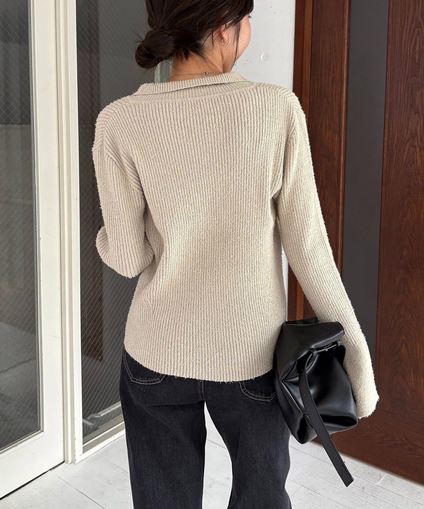 鬍鬚圖案針織衫