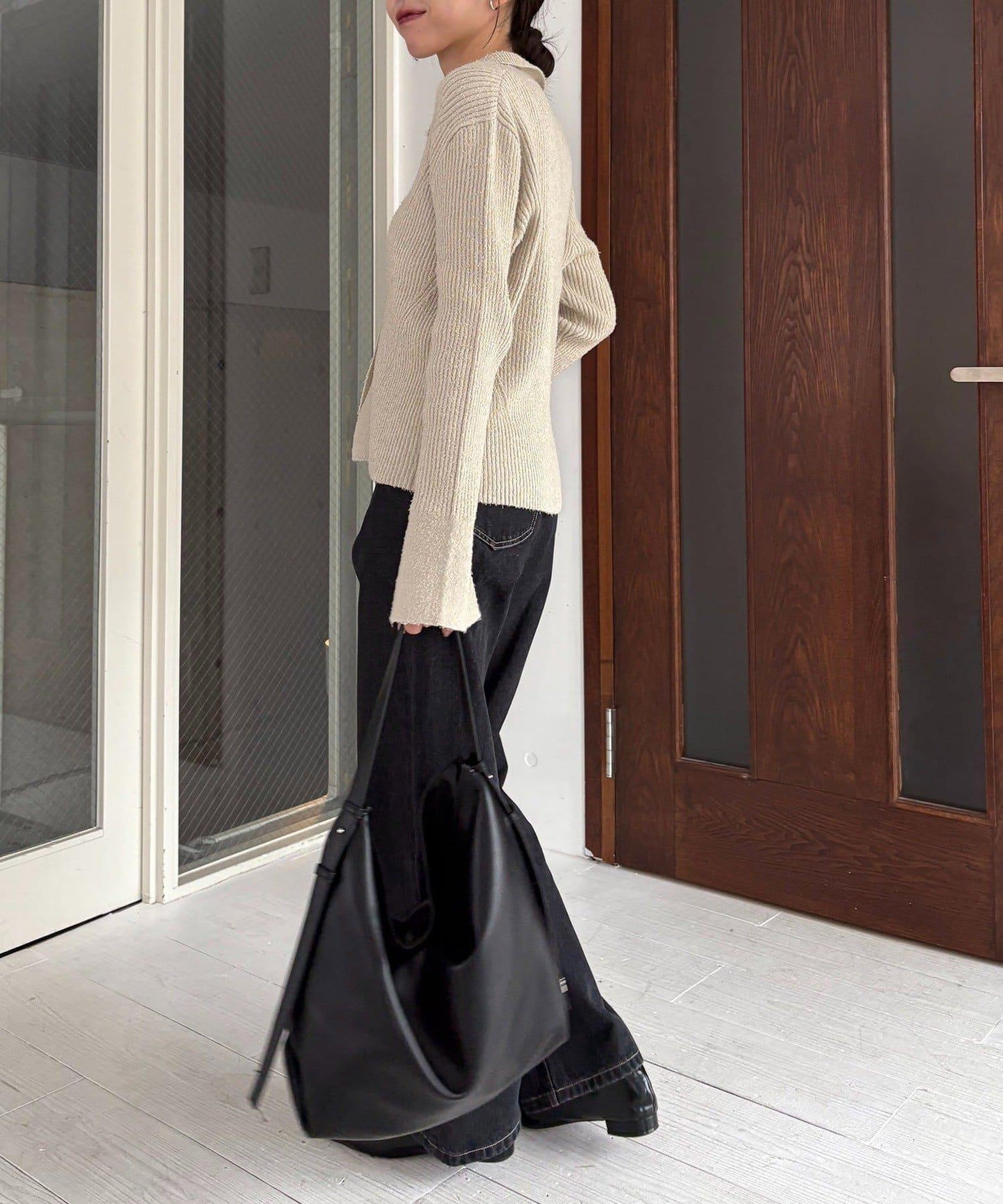 鬍鬚圖案針織衫