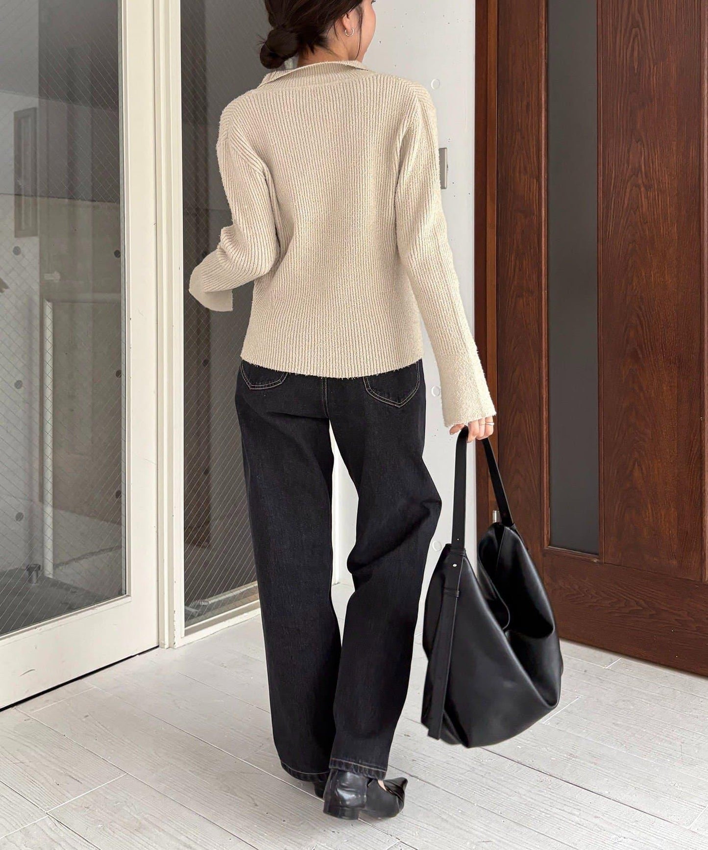 鬍鬚圖案針織衫