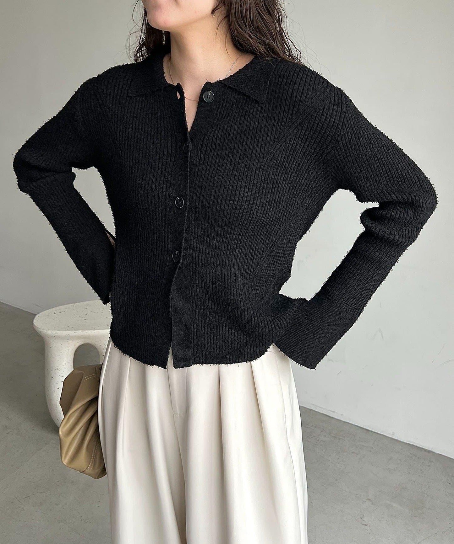 鬍鬚圖案針織衫