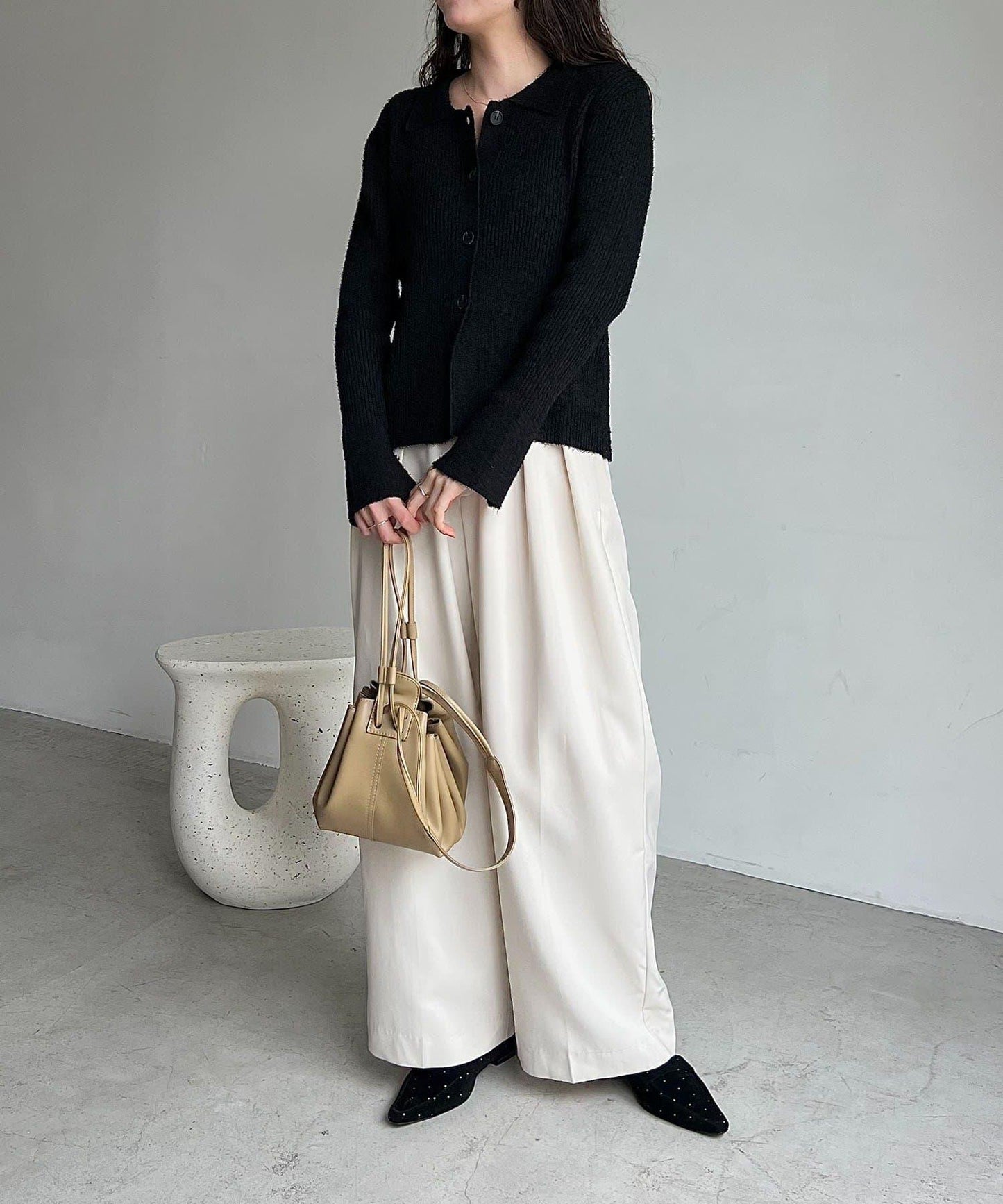 鬍鬚圖案針織衫