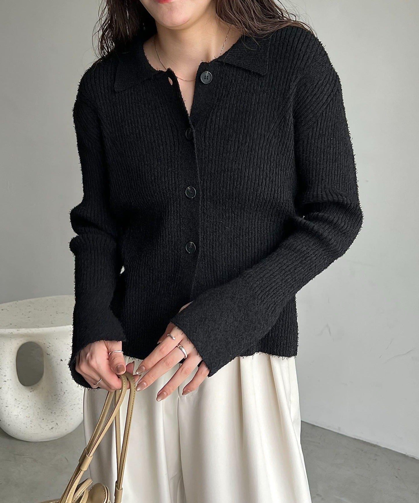 鬍鬚圖案針織衫