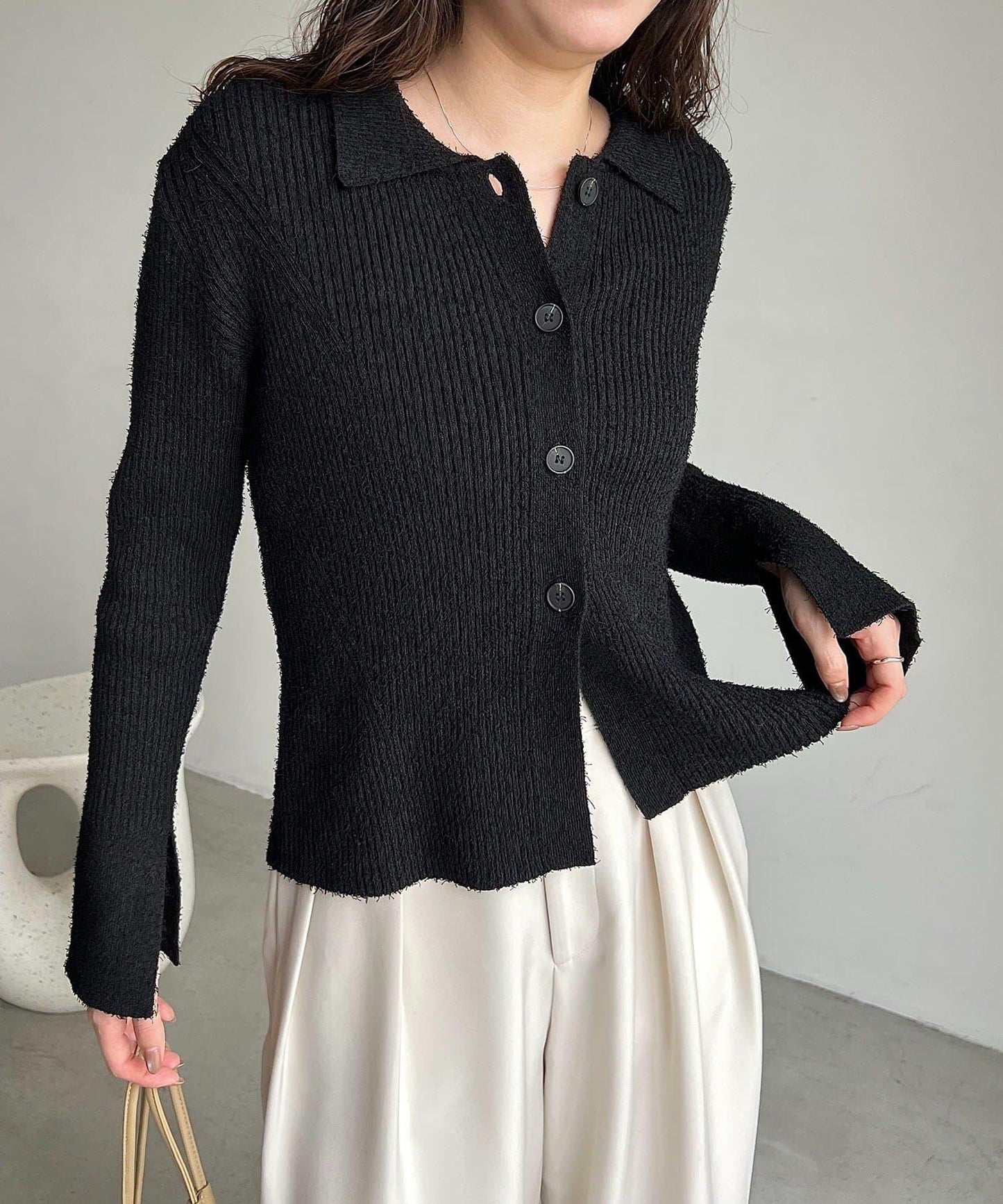 鬍鬚圖案針織衫