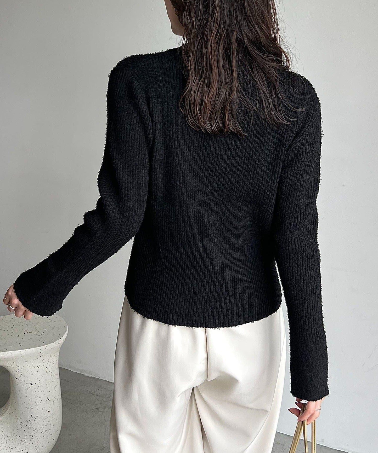 鬍鬚圖案針織衫