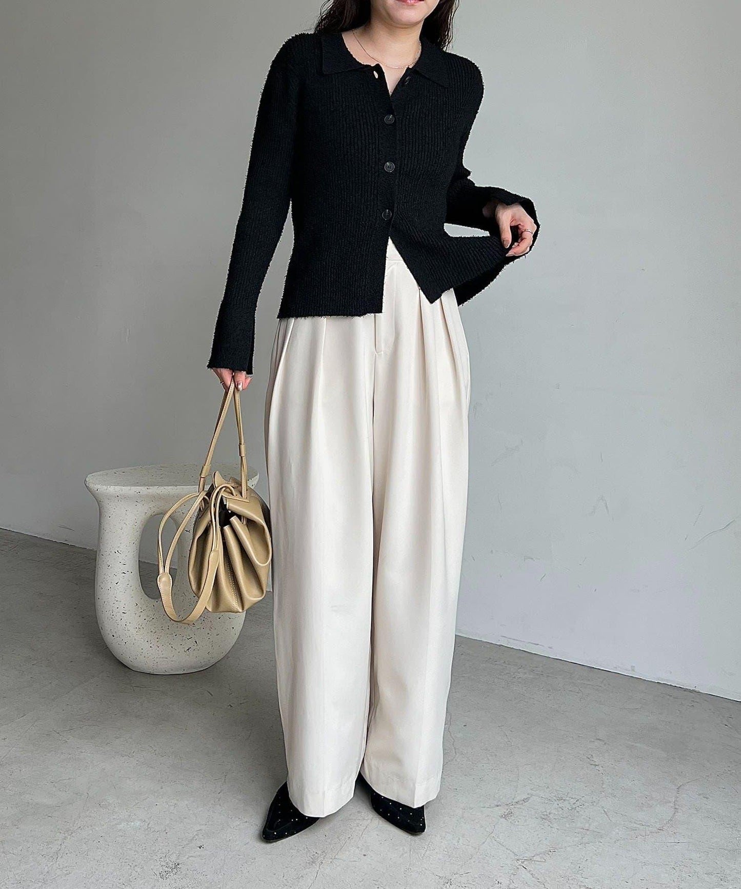 鬍鬚圖案針織衫