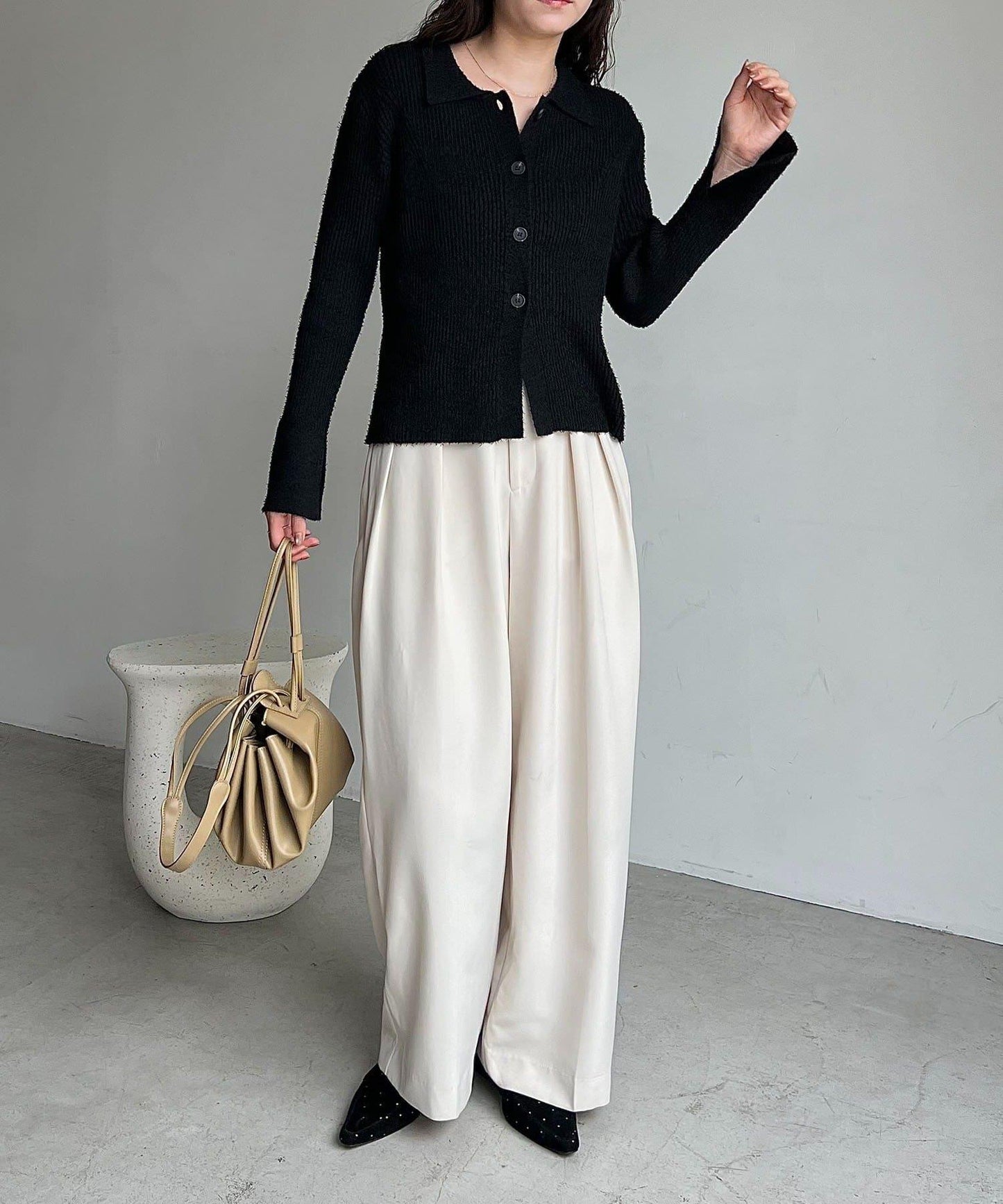 鬍鬚圖案針織衫