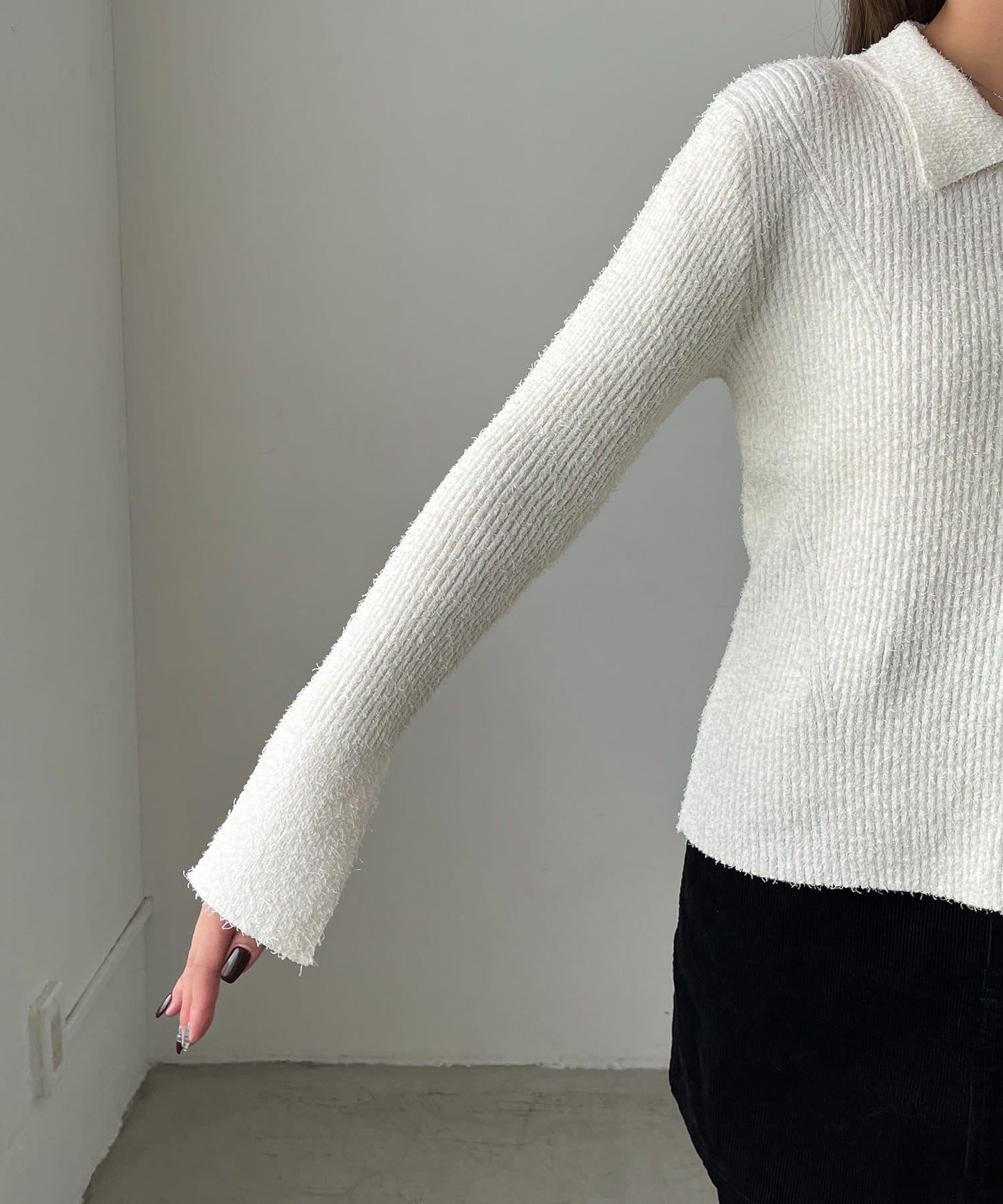 鬍鬚圖案針織衫