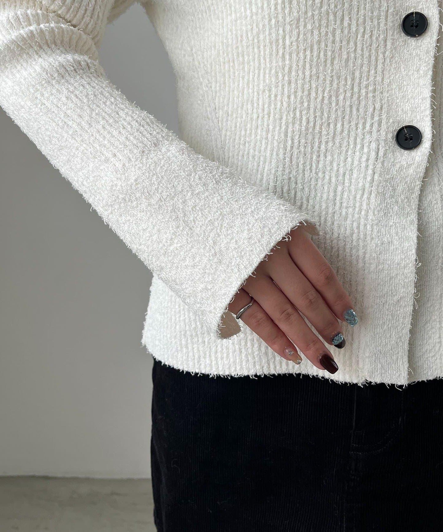 鬍鬚圖案針織衫