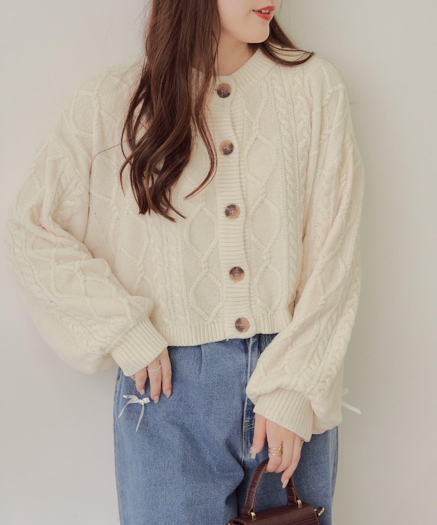 平價系列♡【RMAF】兩用毛絨麻花針織衫