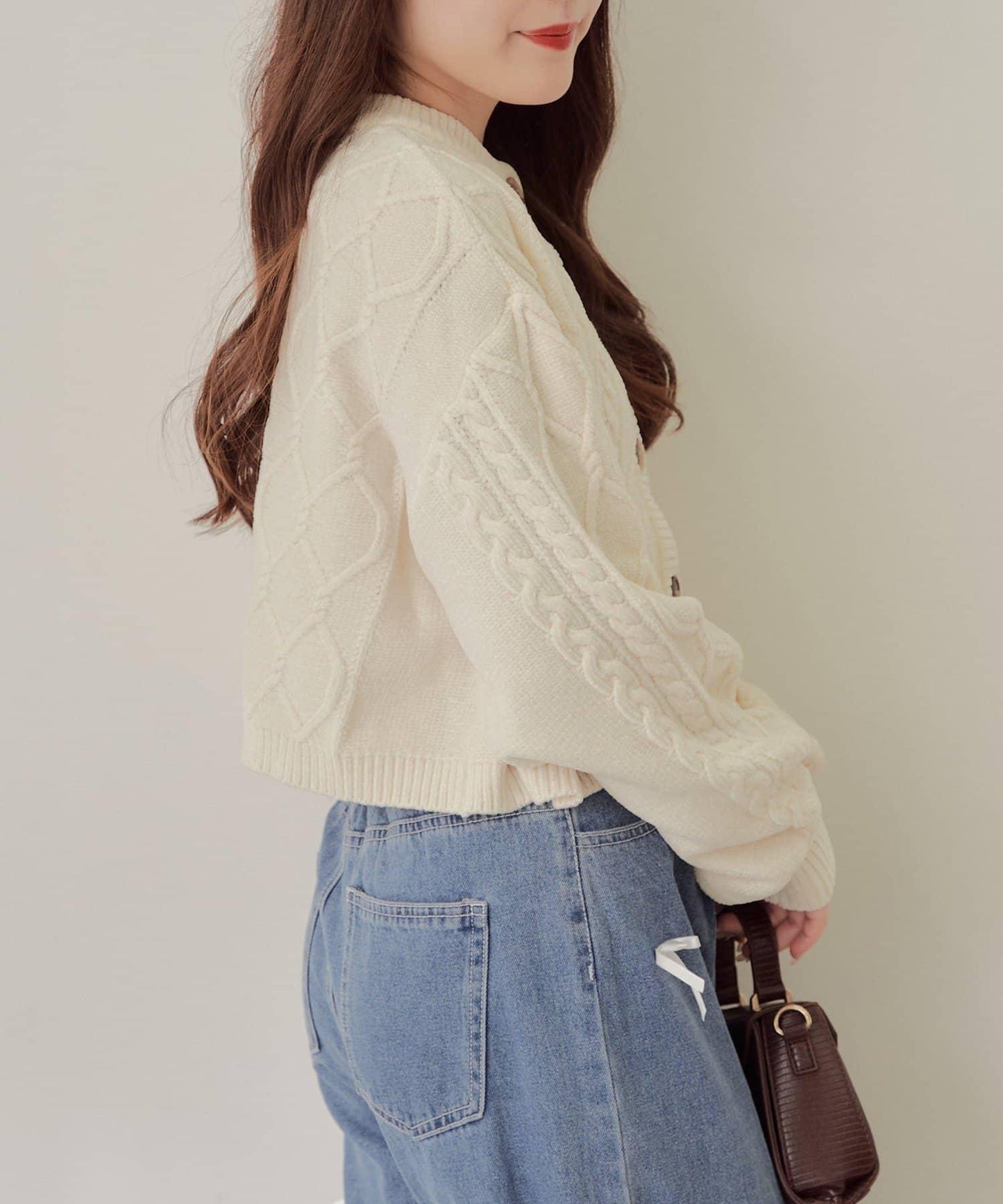 平價系列♡【RMAF】兩用毛絨麻花針織衫