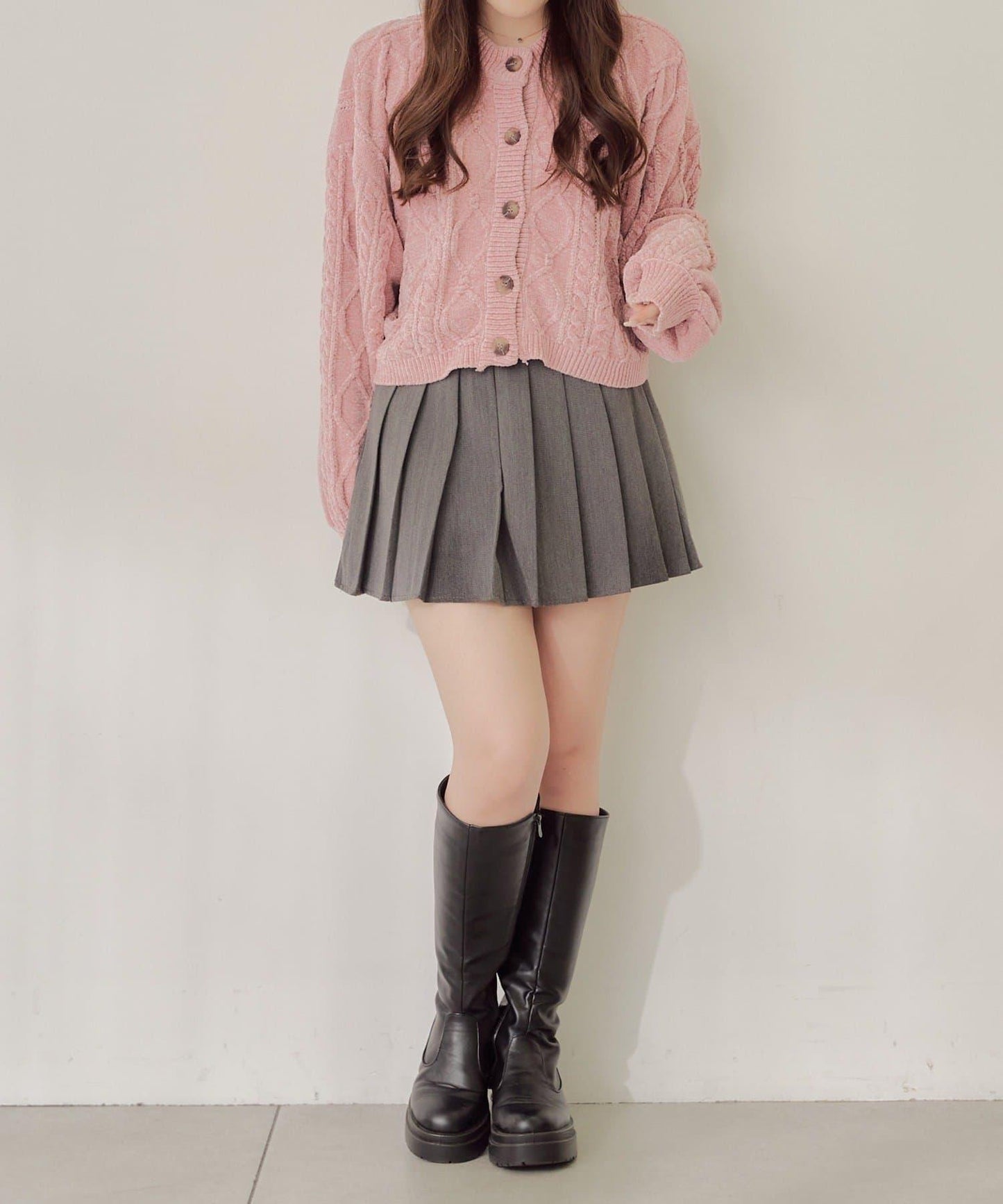 平價系列♡【RMAF】兩用毛絨麻花針織衫