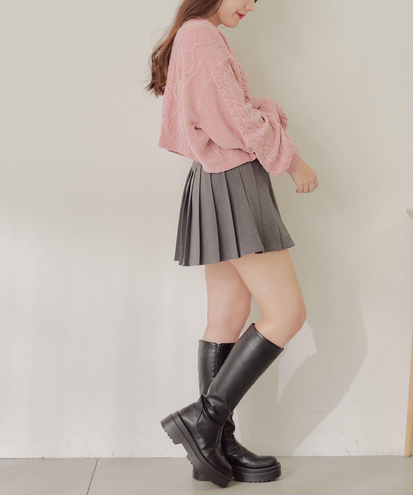 平價系列♡【RMAF】兩用毛絨麻花針織衫